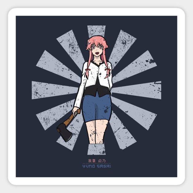 Yuno Gasai Retro Japanese Future Diary Magnet by Nova5